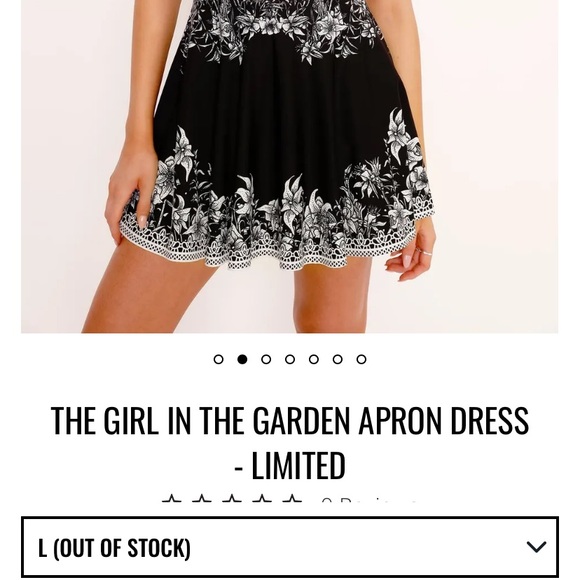 Blackmilk “THE GIRL IN THE GARDEN APRON DRESS” Size Large L NWT - Picture 3 of 16